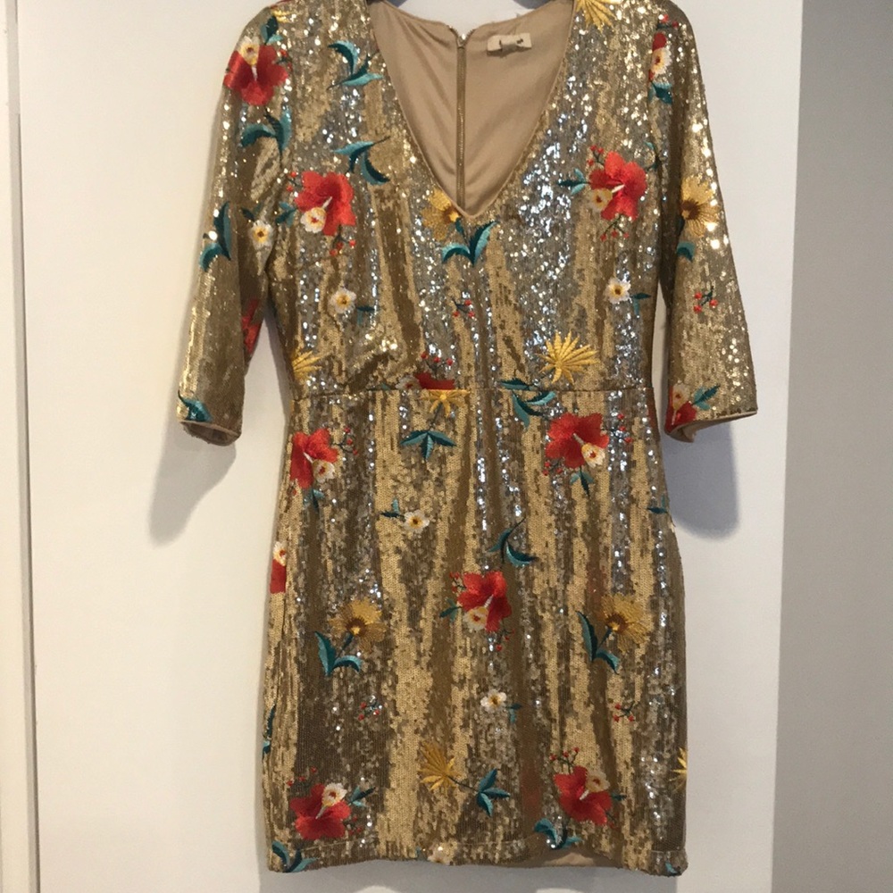 Totally glam gold sequin dress